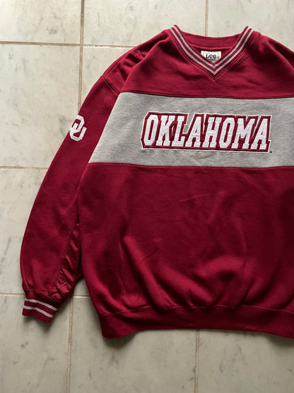 LEE OKLAHOMA BURGUNDY SWEATER - LARGE/XLARGE