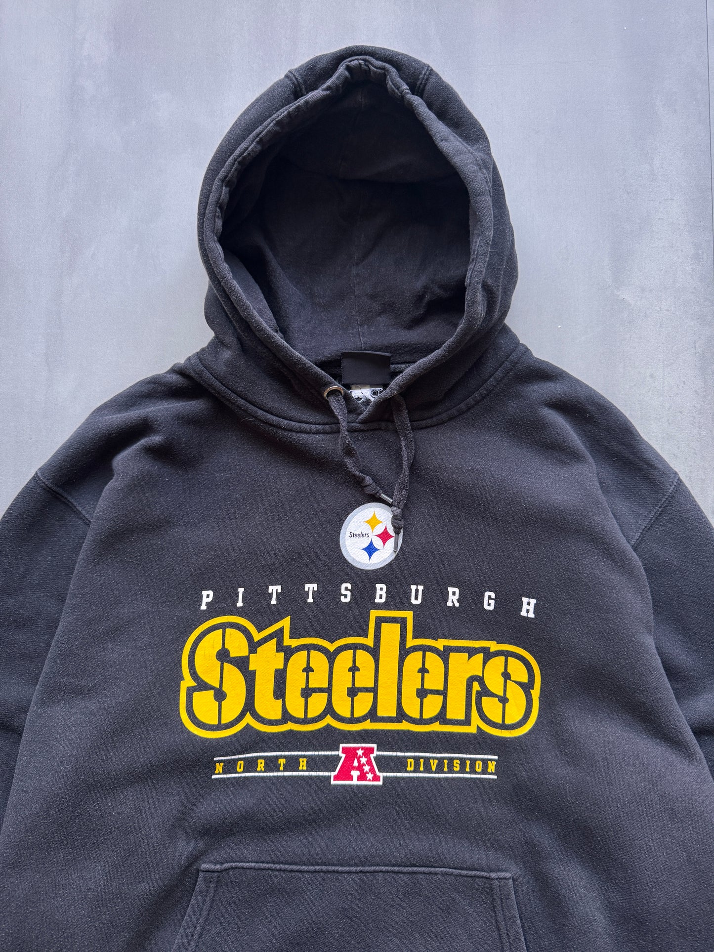 VINTAGE NFL PITTSBURGH STEELERS BLACK HOODIE - XL