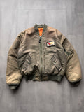 VINTAGE AVIREX LTD. GREEN M1 BOMBER JACKET - L