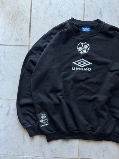 UMBRO EUROS '96 BLACK SWEATER - LARGE/XLARGE