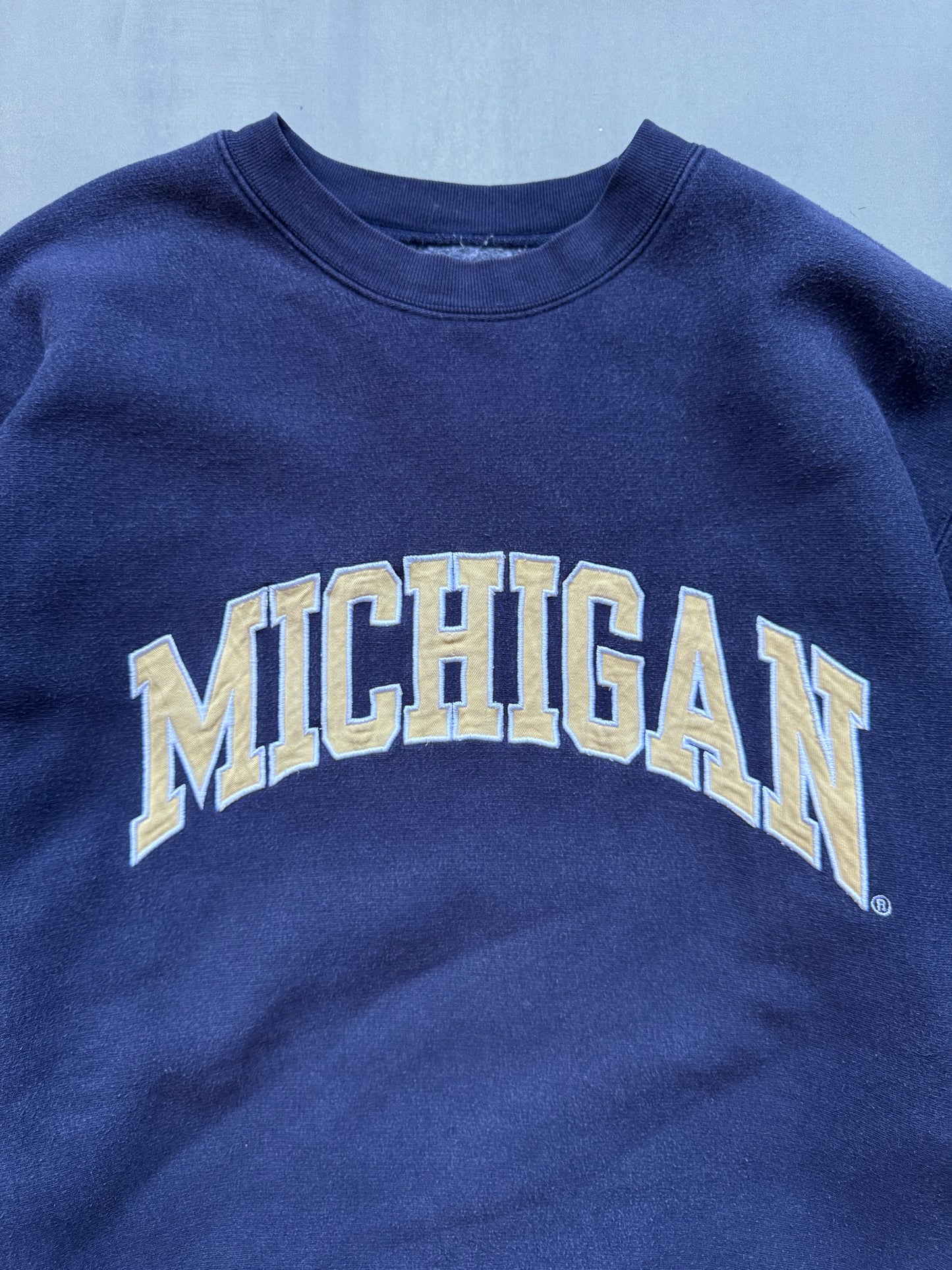 VINTAGE STEVE & BARRY'S MICHIGAN NAVY SWEATER - L