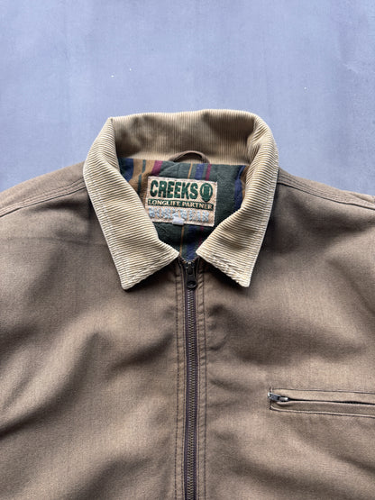 VINTAGE CREEKS LINED GREEN/GREY DETROIT JACKET - L