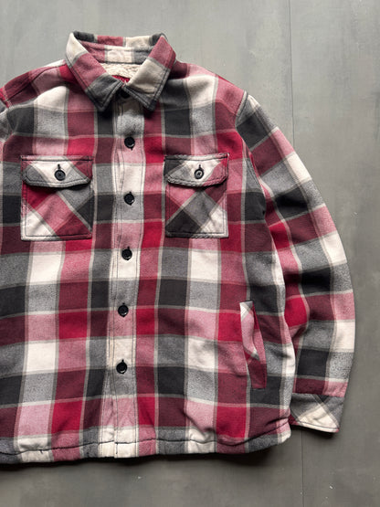 VINTAGE SHERPA LINED FLANNEL JACKET - L
