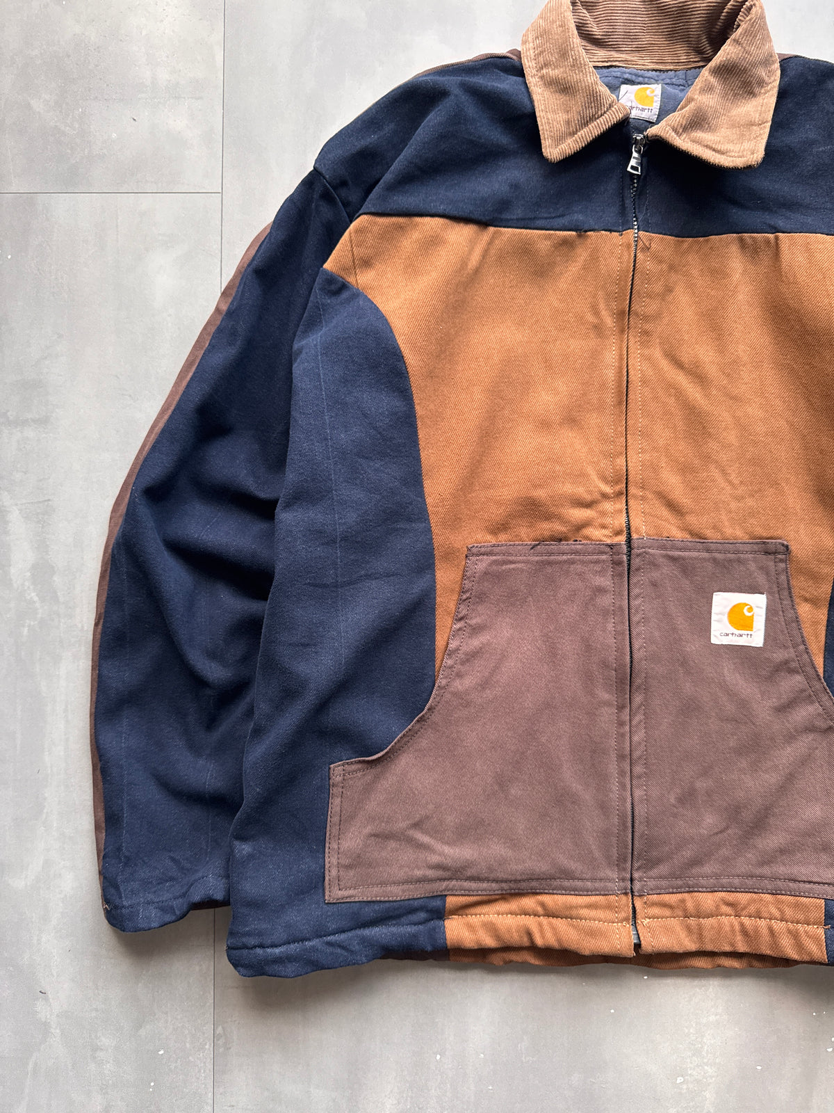 VINTAGE REWORKED CARHARTT MULTICOLOR DETROIT JACKET - L