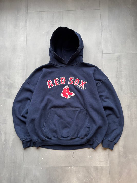 VINTAGE MLB RED SOX '07 NAVY HOODIE - L