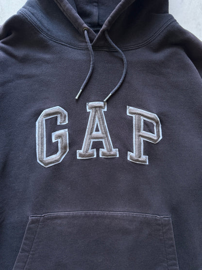 GAP FADED DARK GREY HOODIE - LARGE