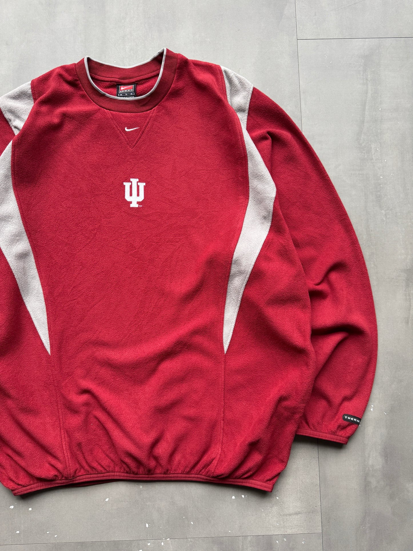 VINTAGE NIKE INDIANA HOOSIERS 90s RED FLEECE SWEATER - L