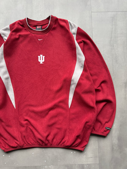 VINTAGE NIKE INDIANA HOOSIERS 90s RED FLEECE SWEATER - L