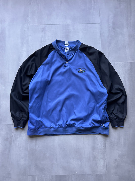VINTAGE ADIDAS CHATEAU WHISTLER BLUE/BLACK WINDBREAKER - XXL