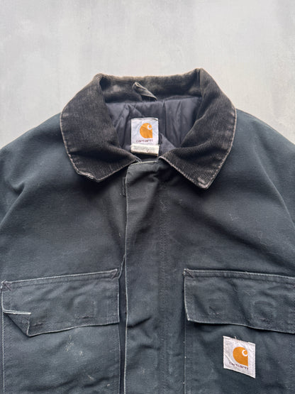 VINTAGE CARHARTT FADED NAVY ARCTIC JACKET - L