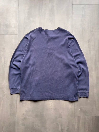 VINTAGE RALPH LAUREN POLO BLUE HENLEY SHIRT - XL