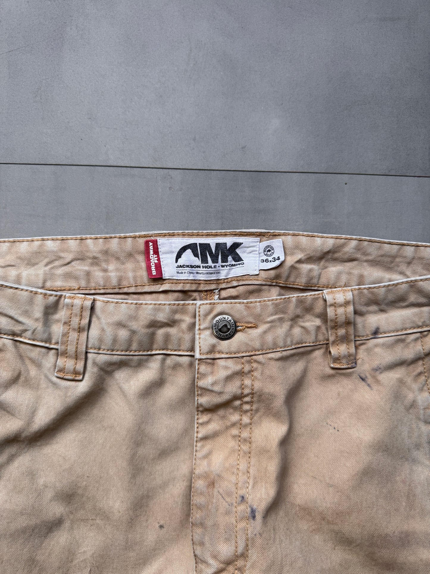 VINTAGE AWK TAN WORK PANTS - 34