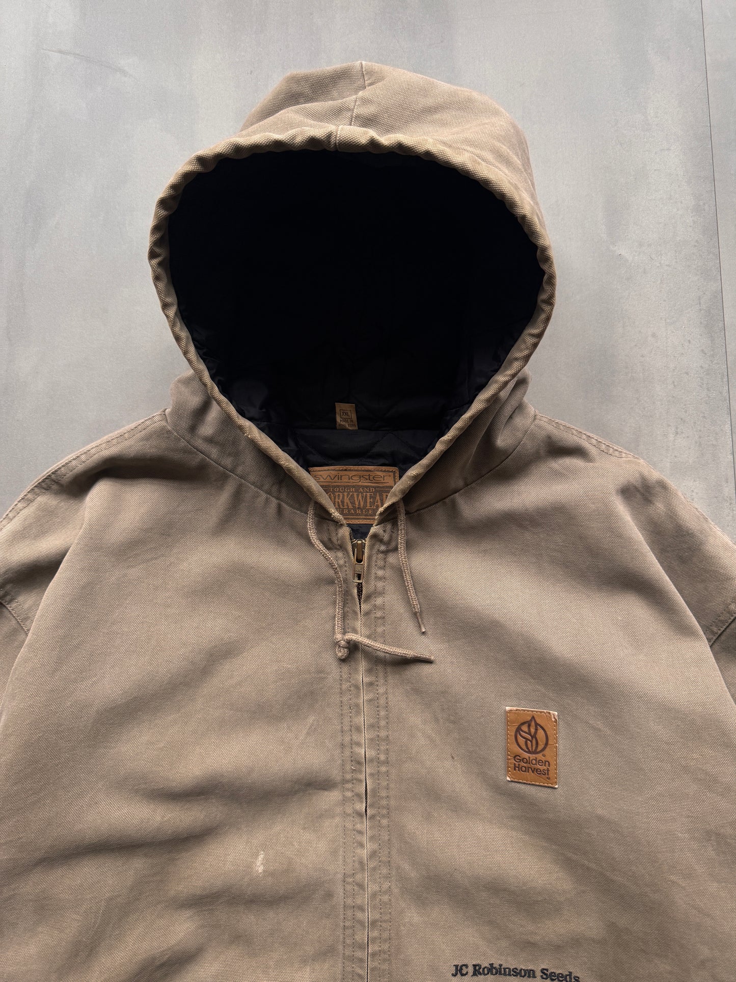 VINTAGE GOLDEN HARVEST FADED GREY ACTIVE JACKET - XL