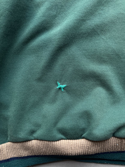 VINTAGE NIKE 90s SWOOSH FADED GREEN SWEATER - L