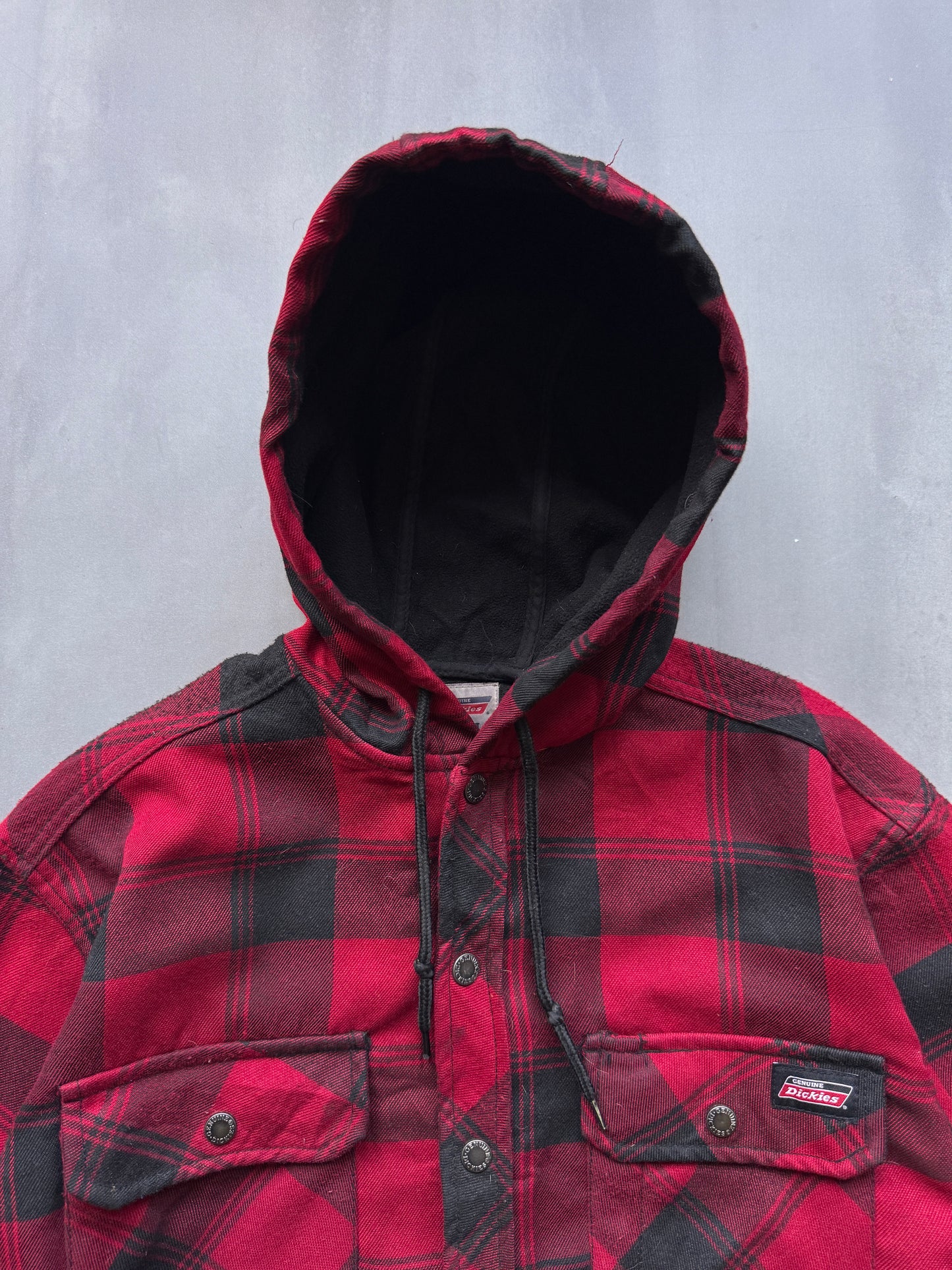 VINTAGE DICKIES RED FLANNEL JACKET - M