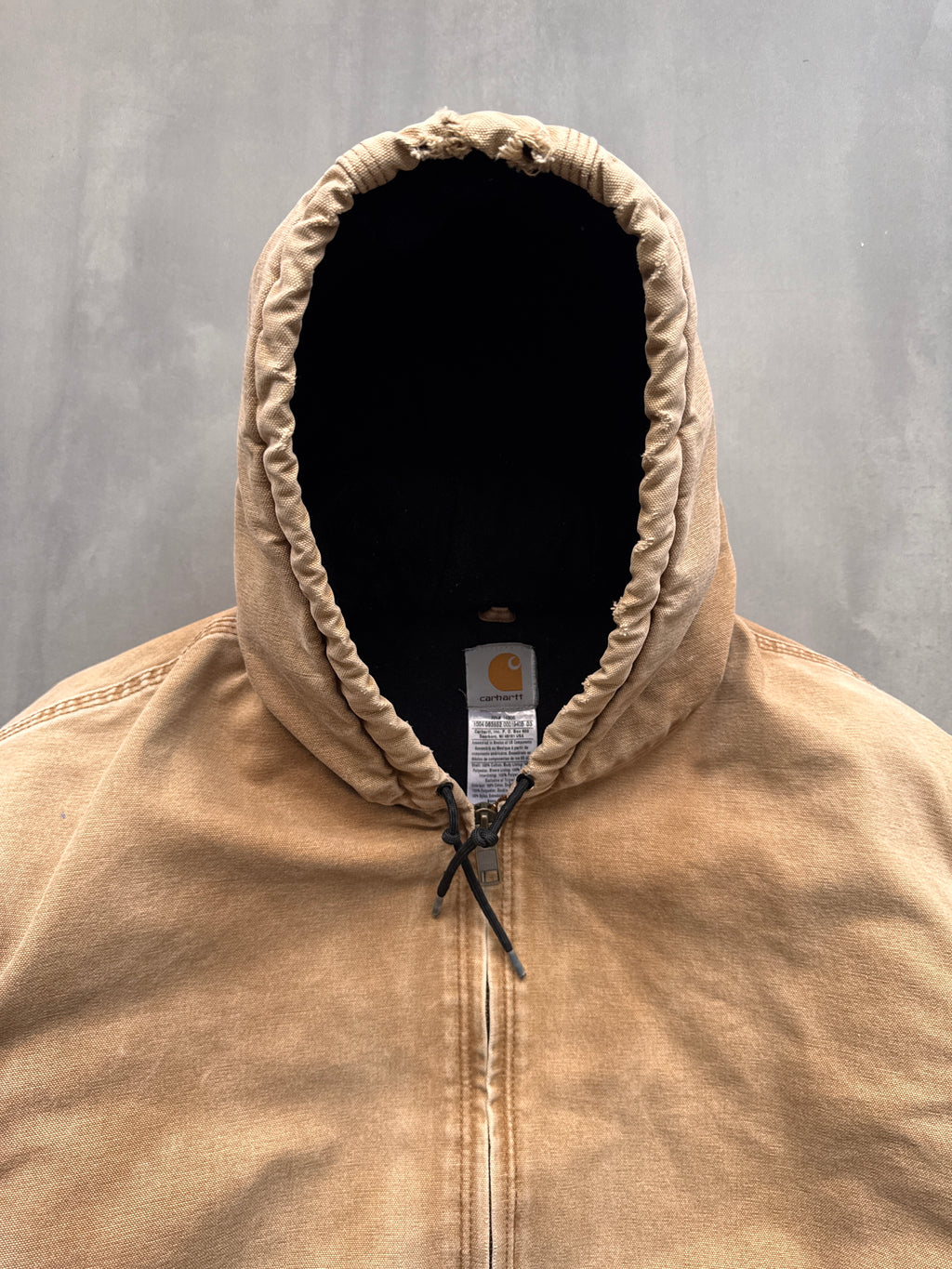 VINTAGE CARHARTT TAN FADED ACTIVE JACKET - XL