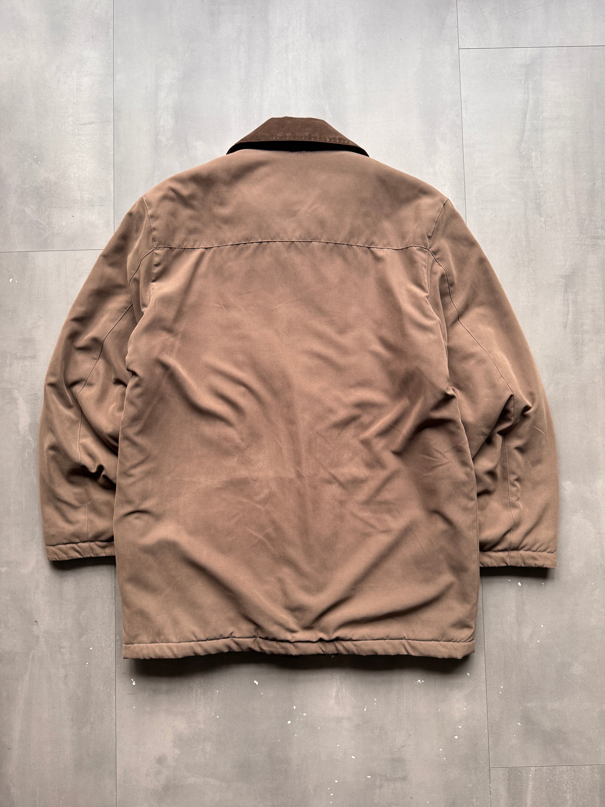 VINTAGE SUEDE BROWN TRENCHCOAT - XL