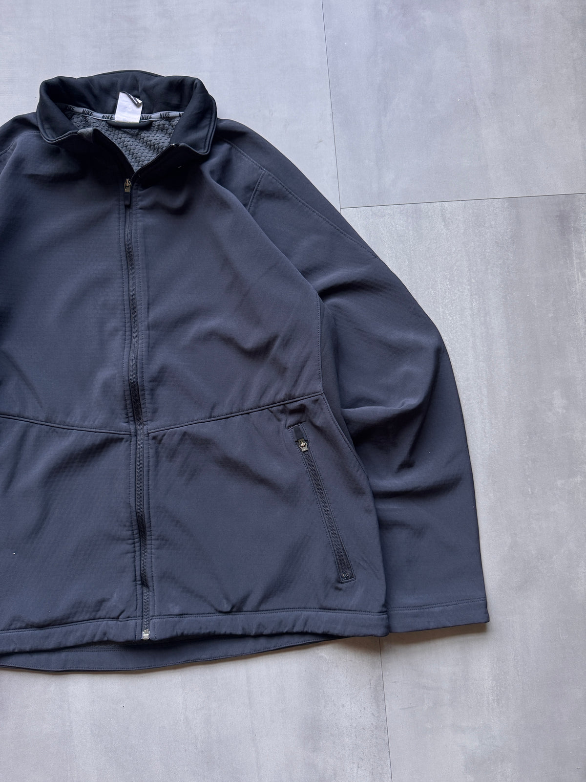VINTAGE NIKE BLACK TRACK JACKET - XL