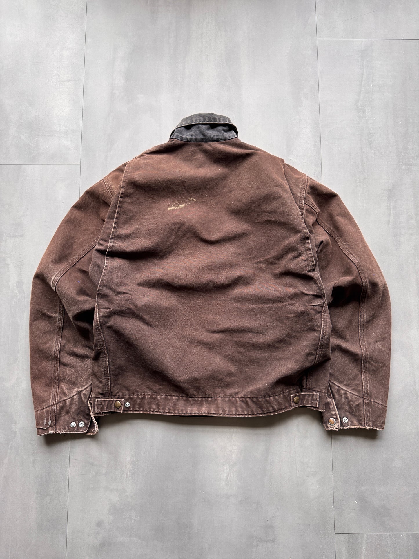 VINTAGE CARHARTT BROWN DETROIT JACKET - L