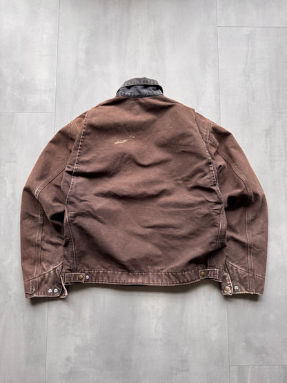 VINTAGE CARHARTT BROWN DETROIT JACKET - L