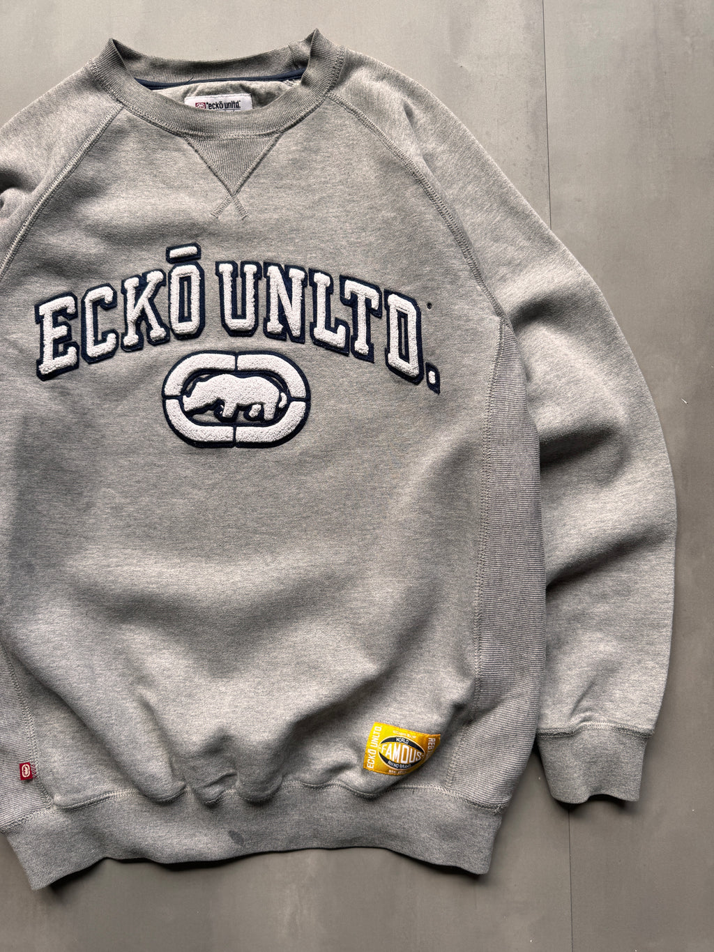 VINTAGE ECKO UNLTD GREY SWEATER - L