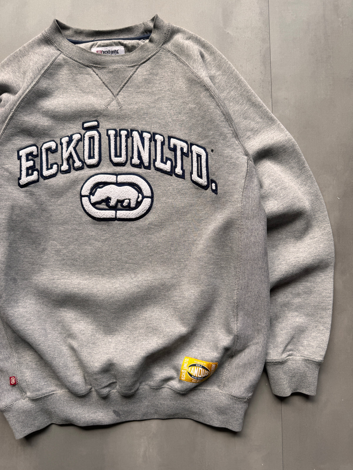 VINTAGE ECKO UNLTD GREY SWEATER - L