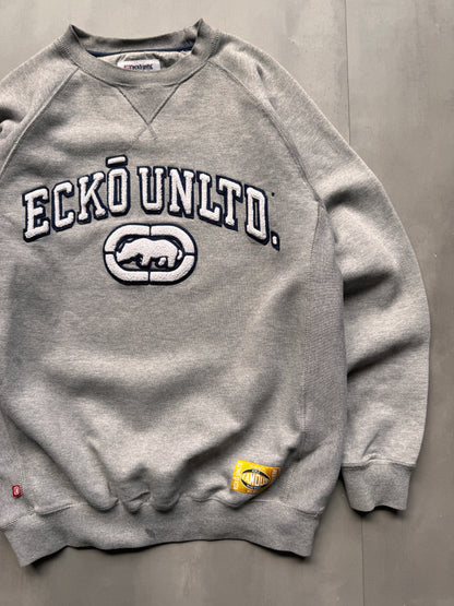 VINTAGE ECKO UNLTD GREY SWEATER - L