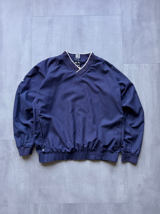 VINTAGE ADIDAS NAVY WINDBREAKER - L