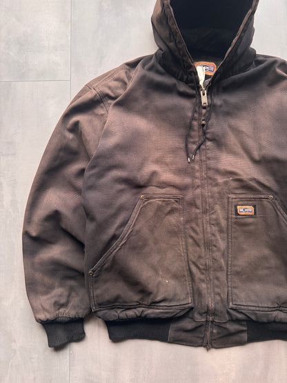 VINTAGE WALLS FADED GREY/BLACK ACTIVE JACKET - L