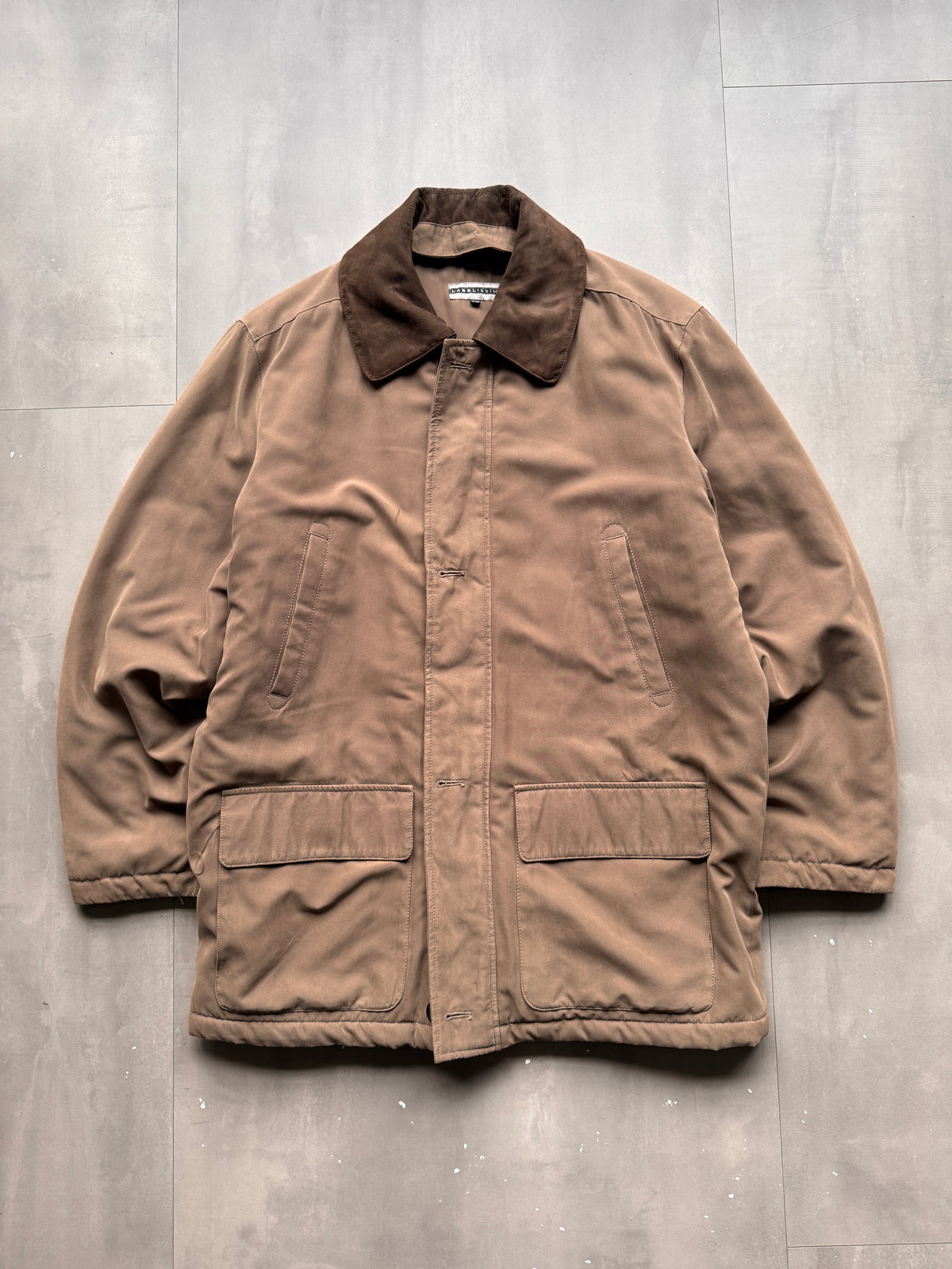 VINTAGE SUEDE BROWN TRENCHCOAT - XL