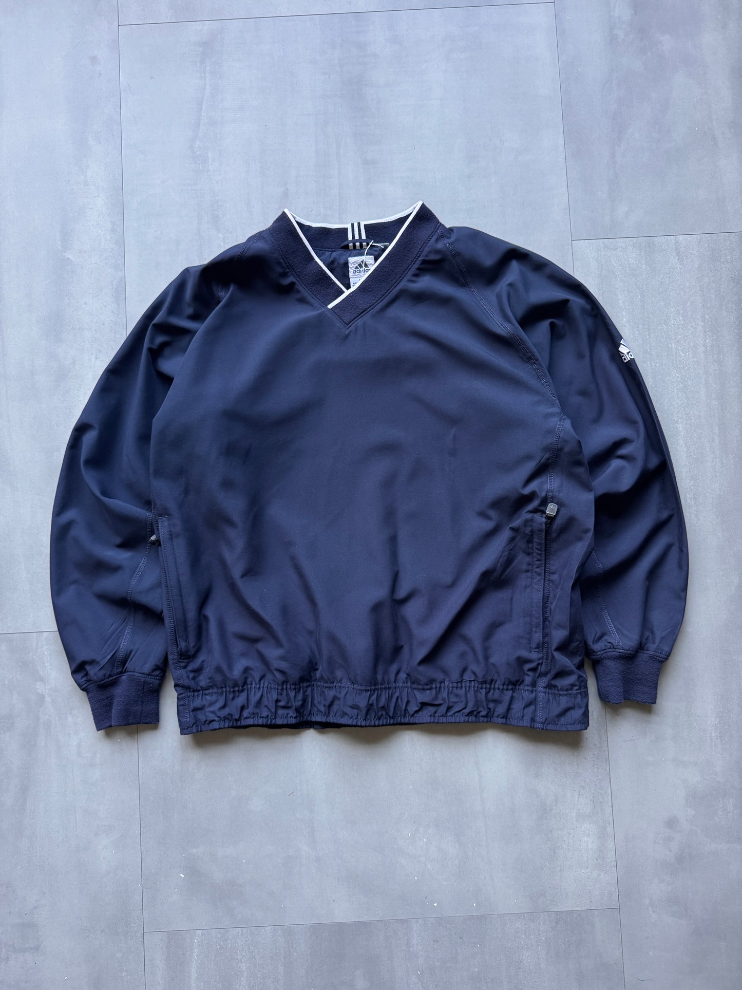 VINTAGE ADIDAS NAVY WINDBREAKER - M