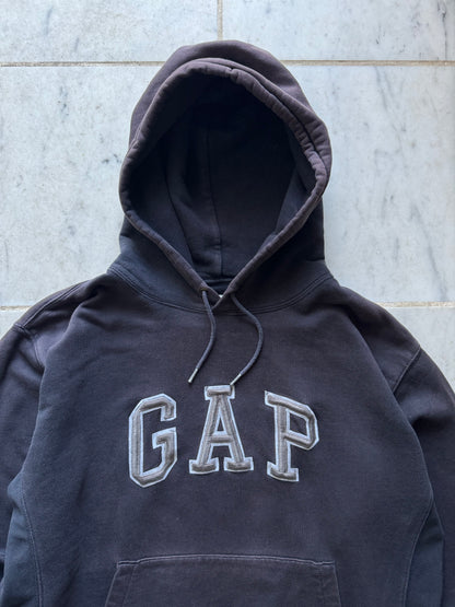 GAP FADED DARK GREY HOODIE - LARGE