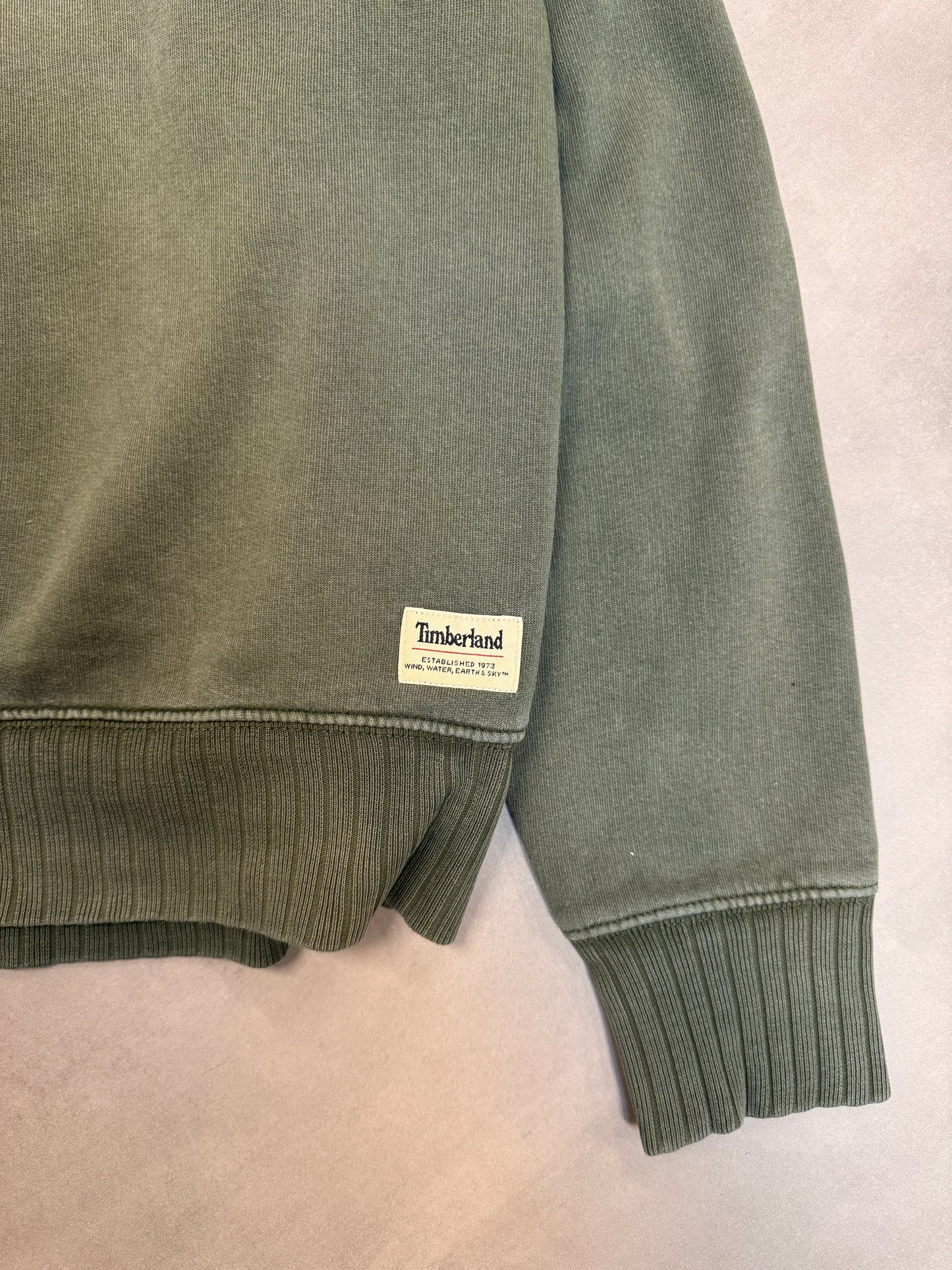 TIMBERLAND GREEN FADED SWEATER - LARGE