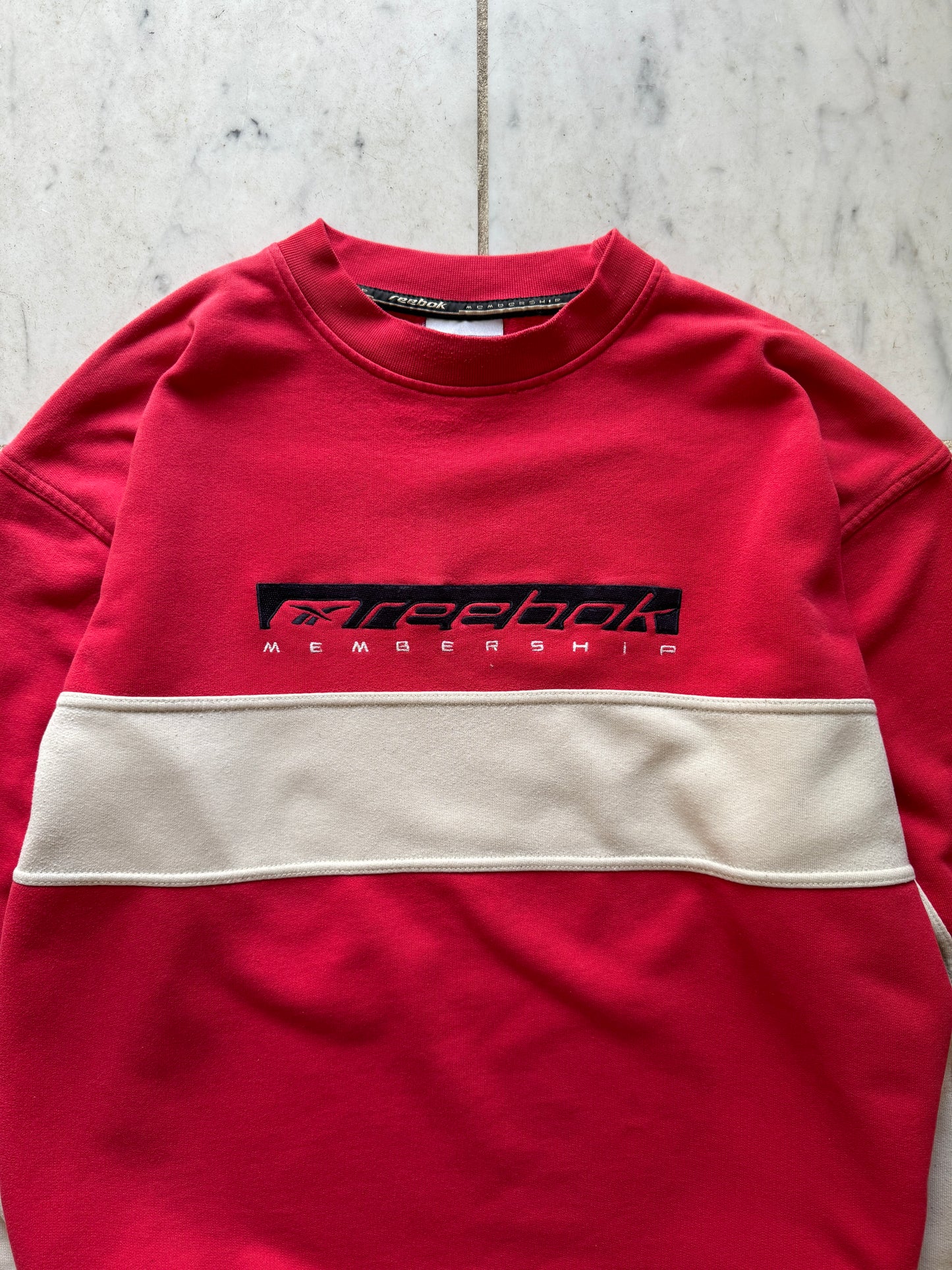 REEBOK RED/GREY SWEATER - LARGE/XLARGE