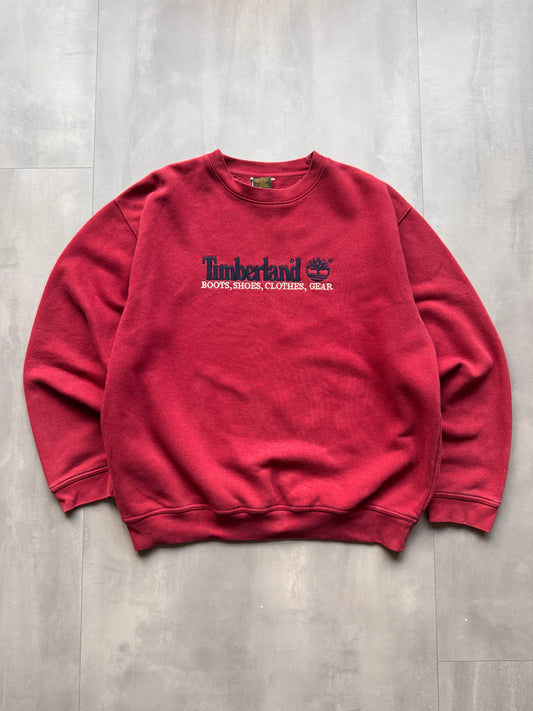 VINTAGE TIMBERLAND RED SWEATER - XL