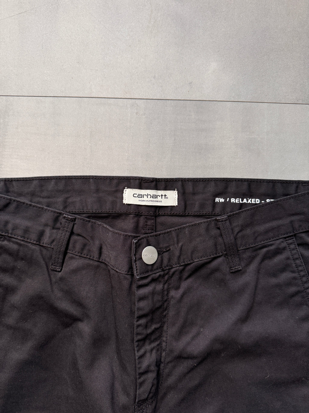 CARHARTT WIP BLACK CARPENTER PANTS - 25