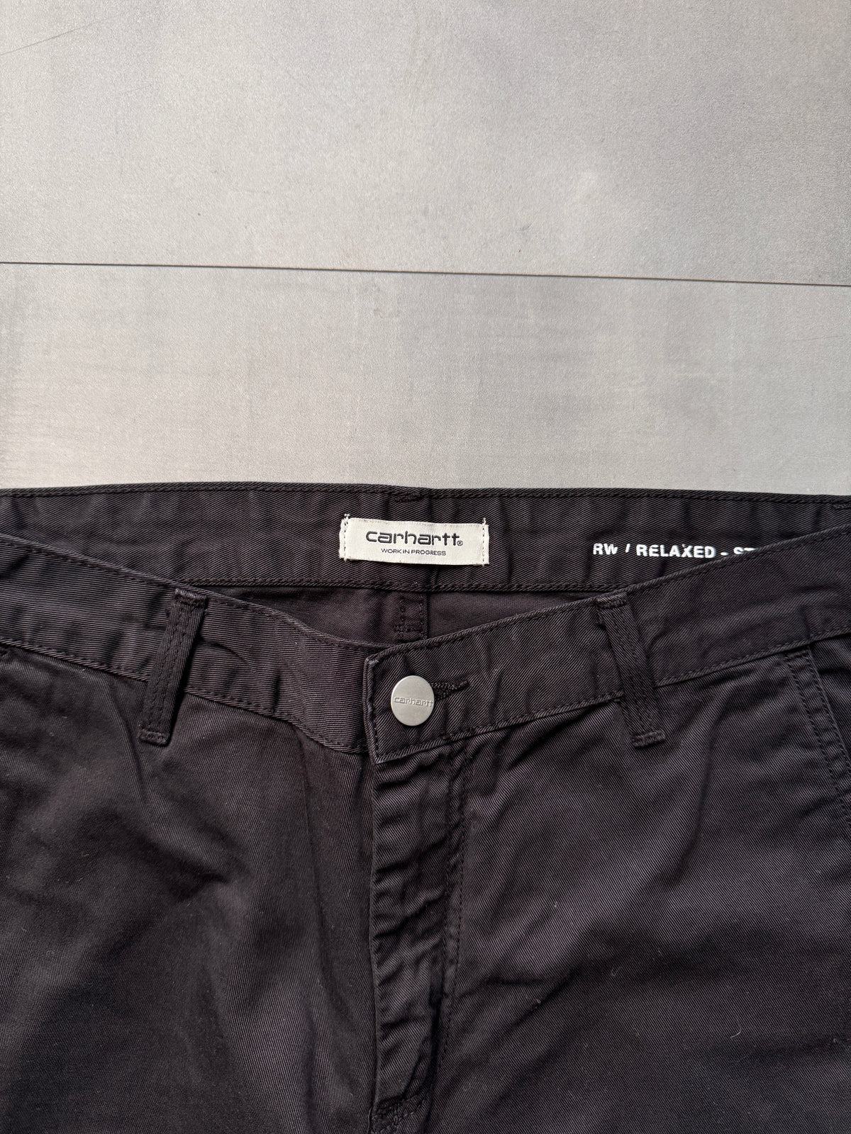 CARHARTT WIP BLACK CARPENTER PANTS - 25