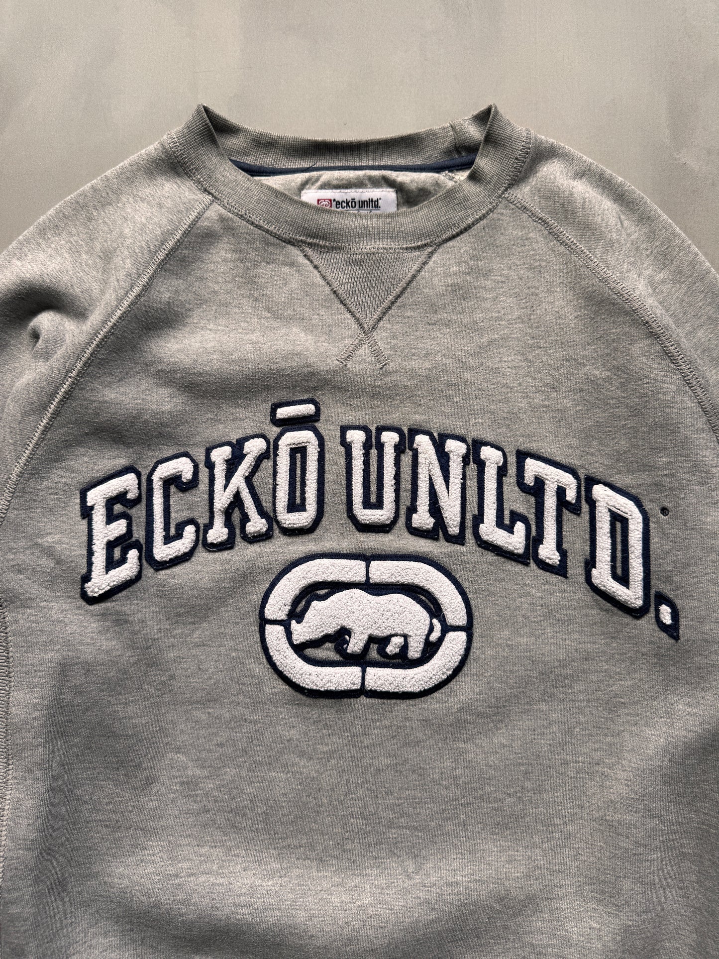 VINTAGE ECKO UNLTD GREY SWEATER - L