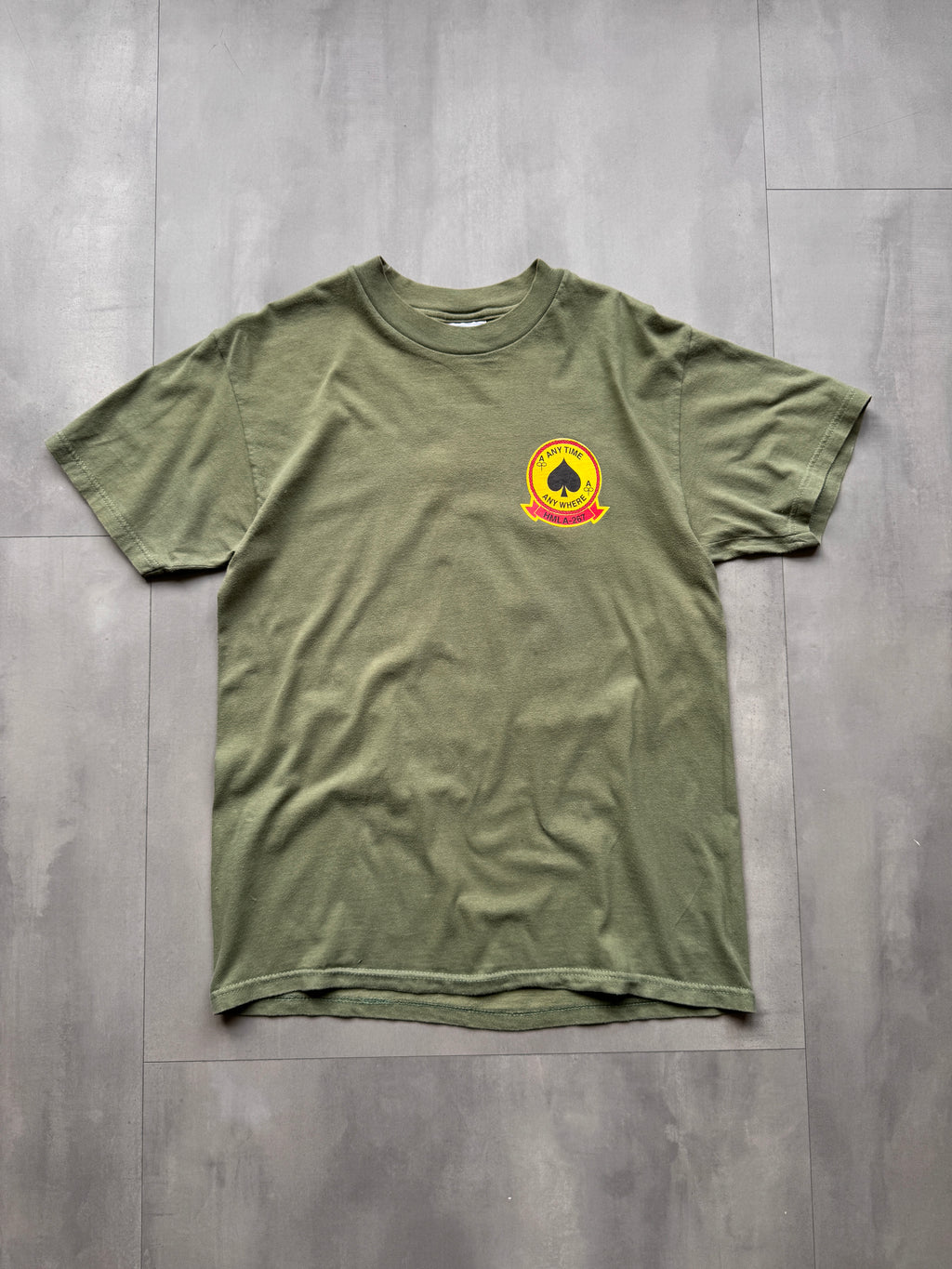 VINTAGE MARINES GREEN TEE - M