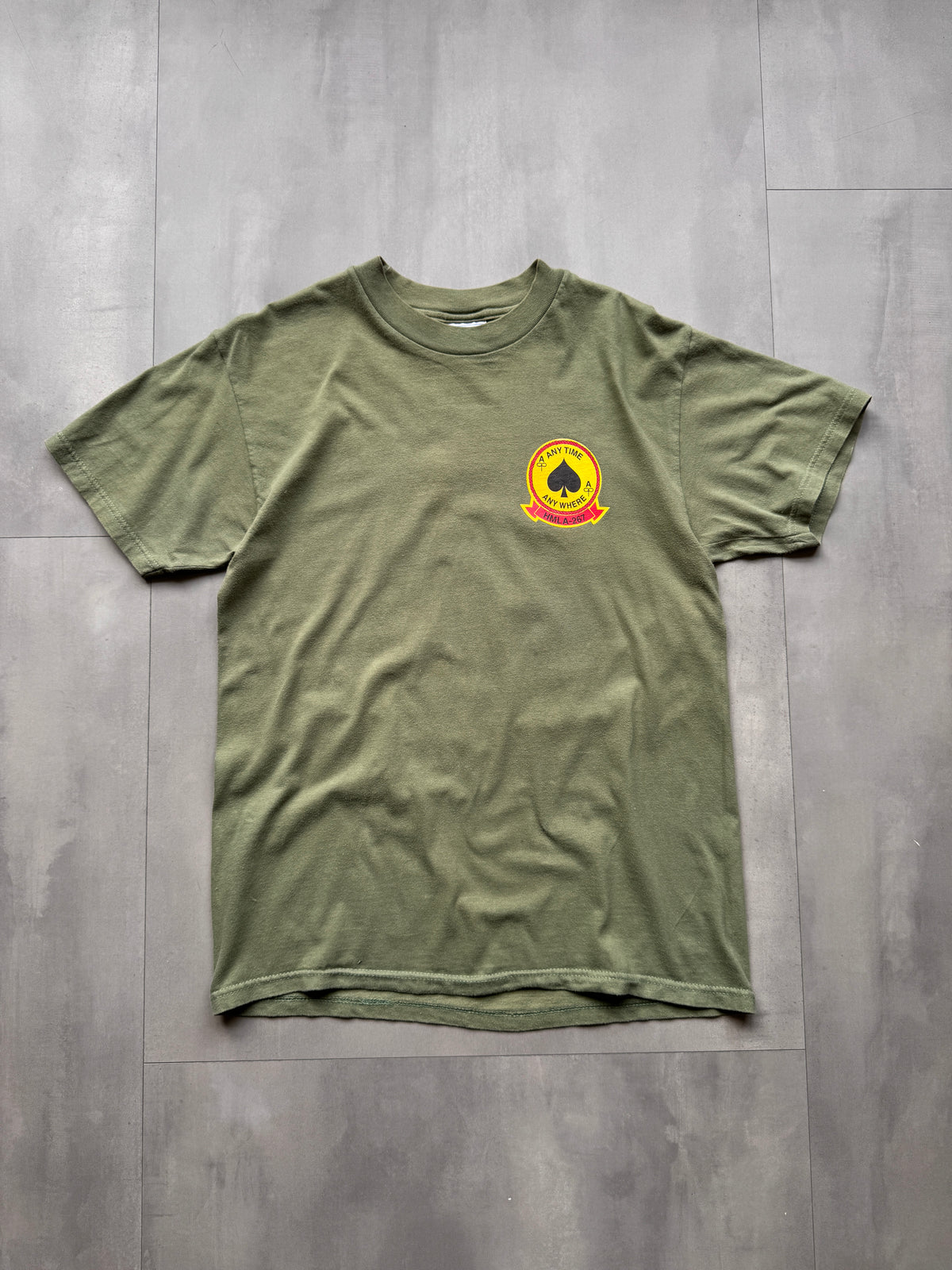 VINTAGE MARINES GREEN TEE - M