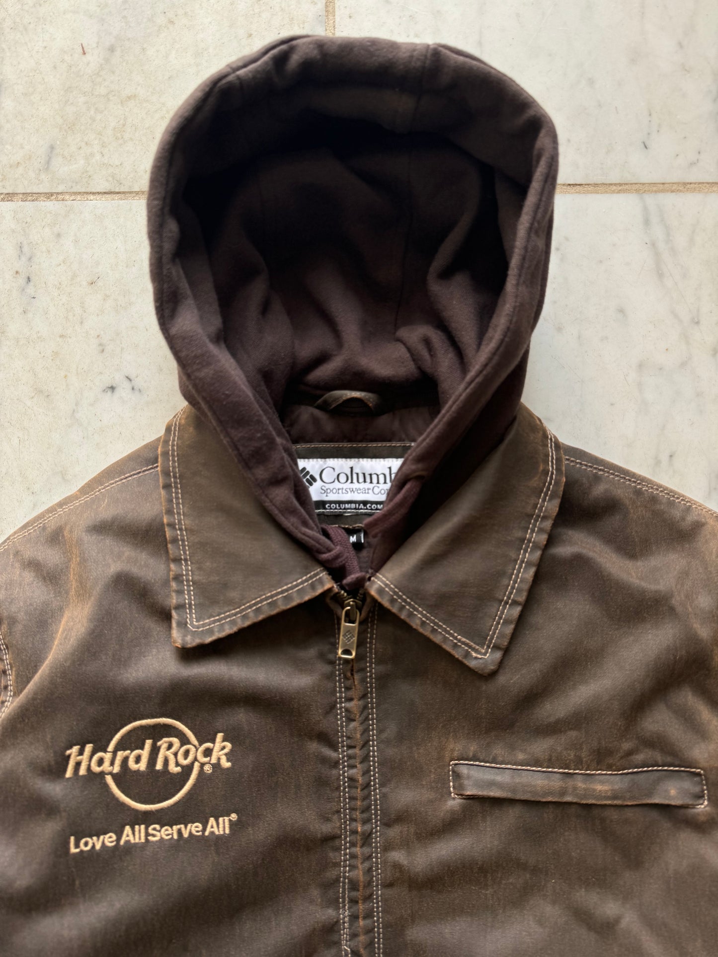 COLUMBIA X HARD ROCK BROWN JACKET - MEDIUM/LARGE