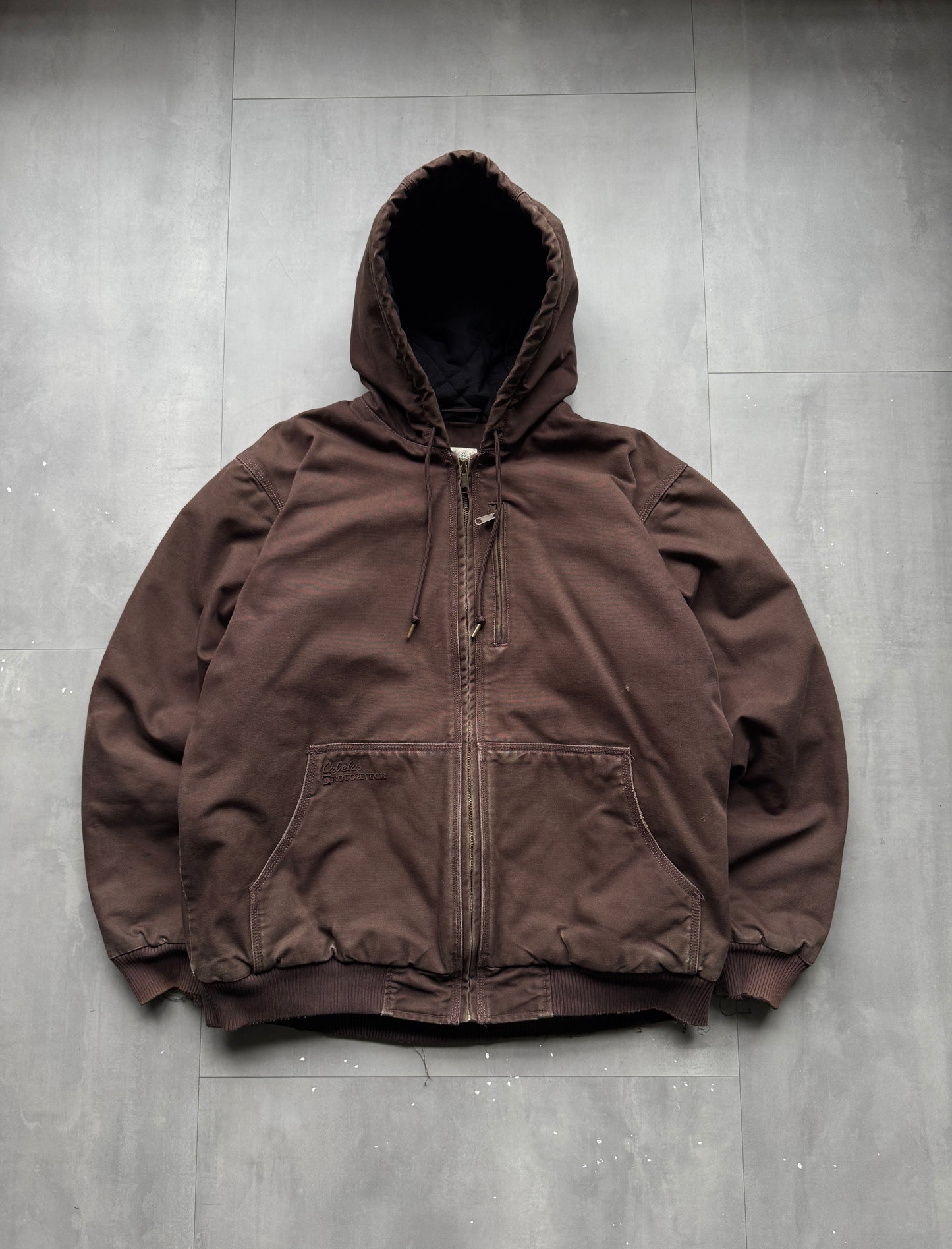 VINTAGE CABELA'S DARK BROWN ACTIVE JACKET - XL
