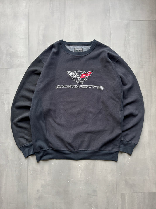 VINTAGE STEVE & BARRY'S CORVETTE BLACK SWEATER - XXL