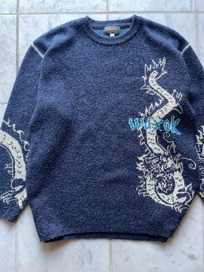 WAXOK 'DRAGON' KNIT SWEATER - LARGE