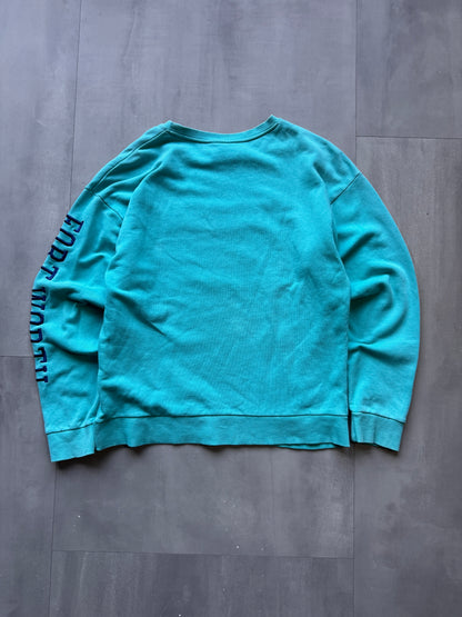 VINTAGE DICKIES 'FORT WORTH' TEAL SWEATER - MEDIUM