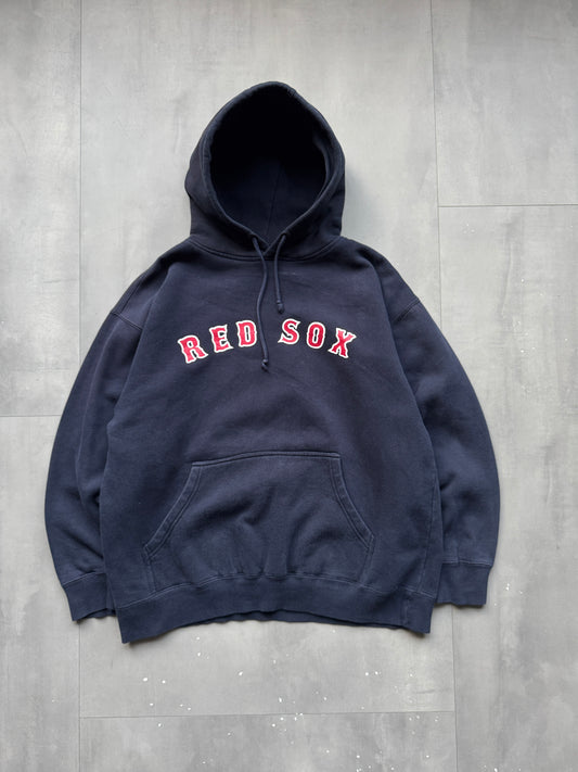 VINTAGE MLB BOSTON RED SOX NAVY HOODIE - M