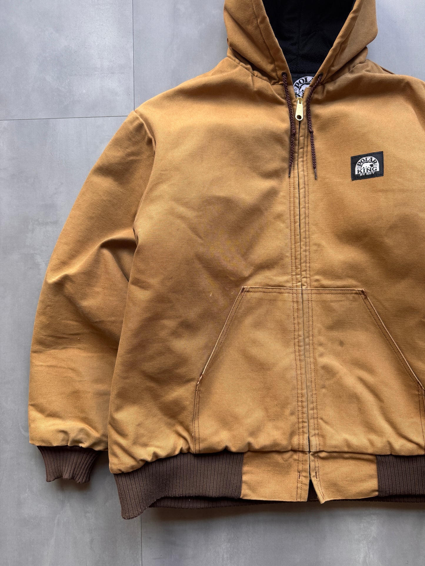 VINTAGE POLAR KING TAN ACTIVE JACKET - XL