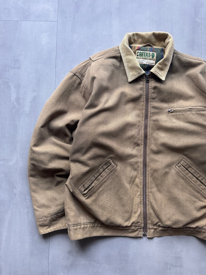 VINTAGE CREEKS LINED GREEN/GREY DETROIT JACKET - L