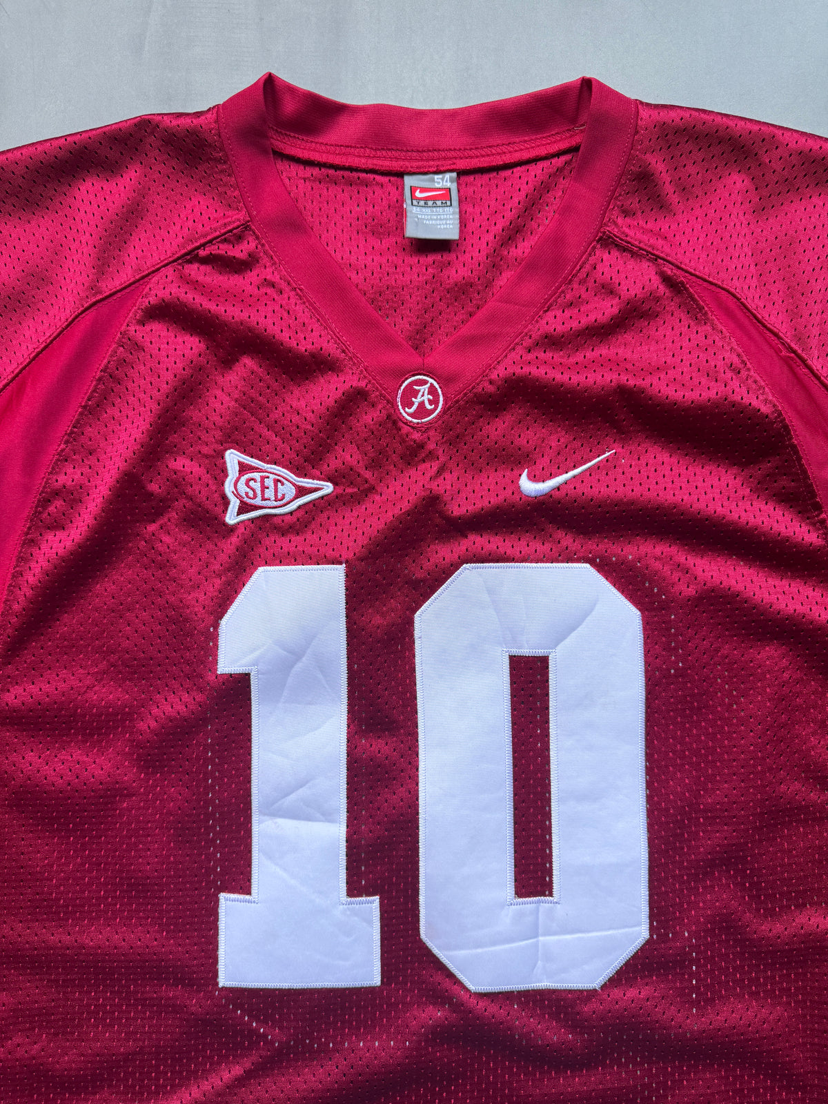 VINTAGE NIKE ALABAMA CRIMSON TIDE MCCARRON RED JERSEY - XXL