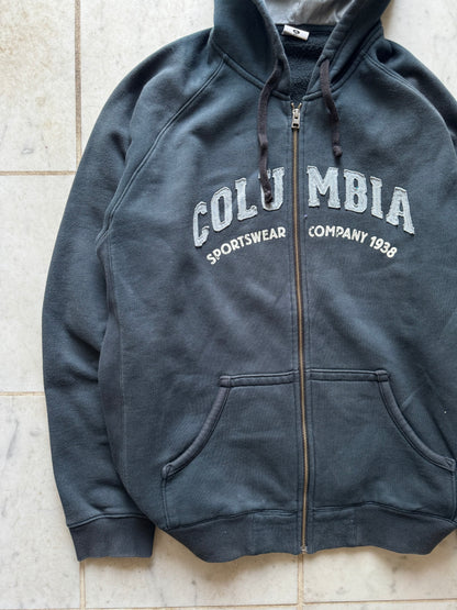 COLUMBIA SPORTSWEAR NAVY ZIP UP HOODIE - XLARGE